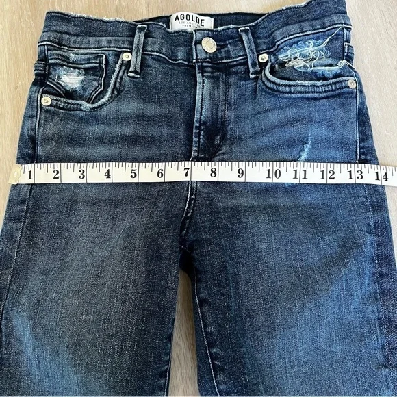 AGOLDE Sophie High Rise Skinny Distressed Jeans - Picture 7 of 13
